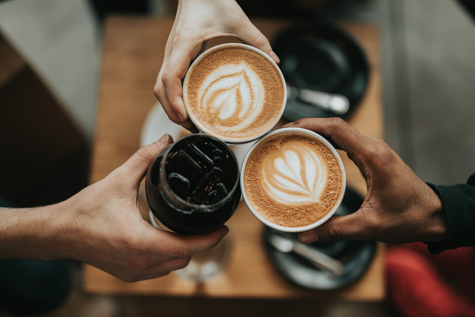Freshly roasted coffee beans